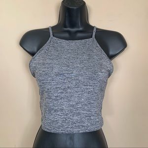3/$15 SALE Forever 21 Active Heathered Gray Halter Cropped Tank Top